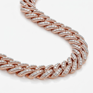 Collier chaîne cubaine plaqué rhodium argenté de qualité supérieure pour hommes - Cadeau de luxe lourd, audacieux et élégant - Product Image 2
