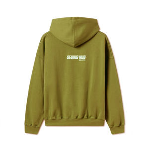 Sudadera con Capucha para Hombre, 300 g/m², Gruesa, para Invierno, con Logotipo Personalizado en la Parte Delantera, Hombros Caídos, Sudadera de Felpa, Sudadera Básica de Algodón Mezclado - Product Image 2