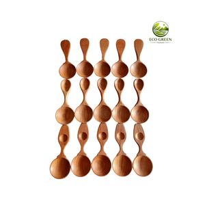 ช้อนชาไม้ 10 มล. ดีไซน์มินิมอลรักษ์โลก พร้อมด้ามจับสำหรับเสิร์ฟชา - Product Image 4