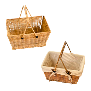 Panier de rangement en rotin écologique avec structure métallique renforcée, amovible, fabriqué au Vietnam - Product Image 1