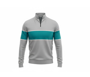 Active Fit Sublimation Quarter Zip Jacket Manufacturer <b>Men</b> Women Youth Sportswear Quick Dry Team <b>Pullover</b> - Product Image 1