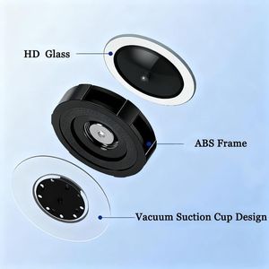 Set di 2 Specchietti Convessi HD in Vetro per Angoli Ciechi, Specchietti Laterali Grandangolari con Ventosa, Facile Regolazione per Auto - Product Image 4