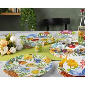 Bandeja de Vidrio Decorativa Excelsa de 30 cm con Diseño Floral Multicolor para Fiestas - Product Image 2