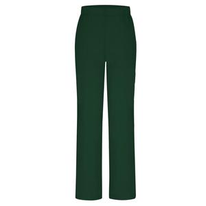 Pantalones de yoga de punto ecológicos de alta demanda, corte de bota, holgados, transpirables, de poliéster/algodón, de cintura alta, para entrenamiento, teñido liso ancho - Product Image 4