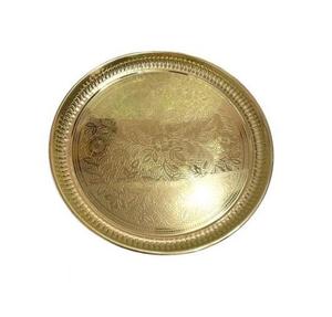 Thali de prière en laiton, artisanal et traditionnel, pour Mandir, décoration de maison ou de bureau - Product Image 1