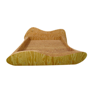Minimalist wooden <b>bed</b> Wave-style detail <b>bed</b> Large modern <b>bed</b> frame Bedroom furniture set Natural wood bedroom - Product Image 1