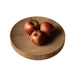 Bandeja de Servir Decorativa Hecha a Mano, Duradera, Multifuncional, de Madera, Ecológica, para el Hogar, de Madera Natural, Apta para Lavavajillas - Product Image 1