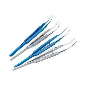 Pinzas de Capsulorrexis Rectas y Curvas de Acero Inoxidable para Microcirugía Oftálmica de Cataratas por Grip Surgical - Product Image 3