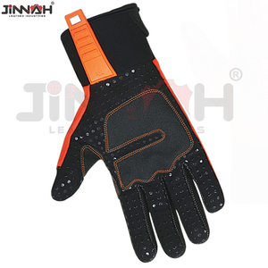 Gants de mécanicien en cuir de haute qualité fabriqués au Pakistan, dernier design, double paume, anti-coupure et antidérapants. - Product Image 4