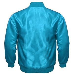 Custom Men Plain Satin Bomber <b>Jacket</b> Classic Baseball Shiny Silk Flight <b>Jacket</b> Snap Button Lightweight Casual Outerwear Coat - Product Image 6