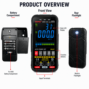 เครื่องวัดอัจฉริยะสี DMM-125A เหมาะสำหรับการวัดแรงดันไฟฟ้าและกระแสไฟฟ้าต่างๆ อย่างแม่นยำ เหมาะสำหรับการวัดที่ครอบคลุม - Product Image 4