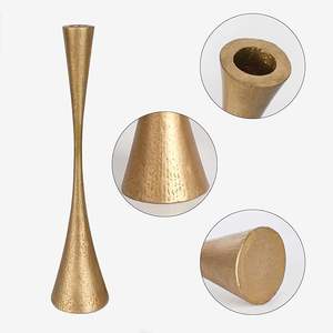 ชุดเชิงเทียนเหล็กทองเหลืองโบราณสำหรับตกแต่ง3ชิ้นสำหรับงานแต่งงานงานเลี้ยงและงานเลี้ยง - Product Image 3