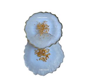 Ensemble de sous-verres en résine au design moderne et unique, parfait pour les boissons, ajoute une touche décorative tout en protégeant vos dessus de table, nouvelle qualité - Product Image 1