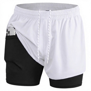 Men's Sportswear Training Shorts Quick Dry Workout Fitness Jogging <b>Athletic</b> Shorts 2 in 1 Running & GYM Shorts - Product Image 3