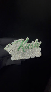 Collar con colgante de corona y nombre de rey, diamante cultivado en laboratorio, estilo hip hop, para hombre y mujer, a la moda. - Product Image 4