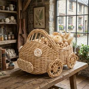 Cesta de Mimbre para Coche Hecha a Mano - Product Image 5