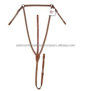 Plastron en cuir de quincaillerie en acier inoxydable de haute qualité avec produits de cheval à rembourrage uni - Product Image 4