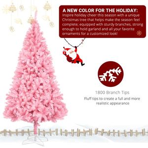 Albero di Natale FCH 7ft 1800 Rami in PVC e Ferro Rosa, Albero di Natale Durevole e Elegante con Supporto - Product Image 3