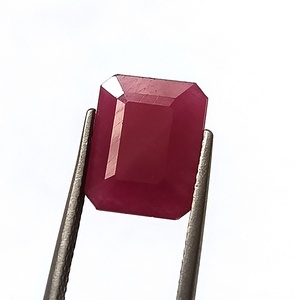 Rubí natural de Mozambique de alta calidad, sin calentar ni tratar, corte esmeralda facetado de 9.2X11.6 mm, piedra preciosa suelta de 6.10 quilates para joyería. - Product Image 1