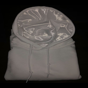 Sudadera unisex de lana para invierno, de talla grande Sudadera con capucha, forrada de satén con técnicas bordadas, cuello con capucha y estampado de lavanda al por mayor - Product Image 4