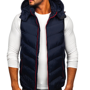Wholesale <b>Winter</b> Casual Sleeveless Puffer Vest <b>Jacket</b> for Men Soft Lightweight Linen Plain Dyed Sizes Available in Puls Vests - Product Image 1