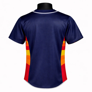 Últimos Diseños Personalizados de Camisetas de Béisbol Transpirables de Manga Corta con MOQ Bajo, 100% Poliéster, Ropa Deportiva al por Mayor para Adultos - Product Image 2