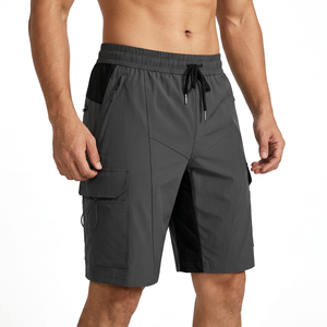 Shorts de sport pour hommes, coupe slim, coupe droite, séchage rapide, avec logo, taille mi-haute élastique, en toile, pour l'été, personnalisables, 5 pouces, vente en gros, pour la gym et le basketball - Product Image 4