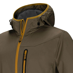 <b>Men's</b> Hooded Windproof Softshell <b>Jacket</b> With Zippered Pockets And Adjustable Hood Autumn Casual Wear - Product Image 5