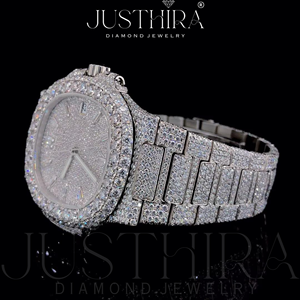 Reloj de Pulsera de Lujo con Esfera Redonda de Moissanita y Cuarzo, Correa de Acero Inoxidable, para Uso Diario, Oficina y Fiestas - Product Image 3