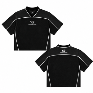 Maillot de supporter personnalisé de haute qualité, col en V, manches courtes, en mesh sublimé, vêtements d'équipe unisexes pour adultes, respirant, toutes saisons - Product Image 5