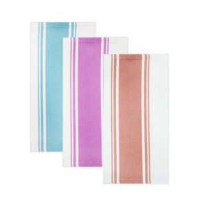 Serviettes de cuisine en coton 100% de bonne qualité, design rayé, serviettes de cuisine en coton personnalisées pour achat en gros - Product Image 6