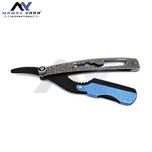 Navaja de Afeitar Profesional de Acero Inoxidable con Bloqueo Giratorio, Navaja Clásica de Filo Recto para Hombre, para Afeitar la Cara, Recortar la Barba - Product Image 3