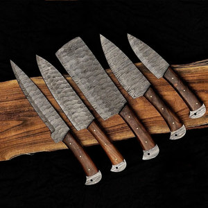 Juego de cuchillos de chef de acero de Damasco hechos a mano, juego de cuchillos de cocina premium con mango ergonómico para el hogar, cocina y restaurante. - Product Image 2