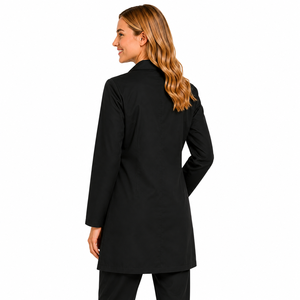 Blouse médicale de haute qualité pour femme, col à revers, boutonnée, avec poche poitrine, uniforme de travail, directement de l'usine - Product Image 6