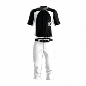 Customizable 100% Polyester Summer Baseball Jersey <b>Set</b> Breathable Quick Dry Uniform with Printed Team Logo and Number - Product Image 3