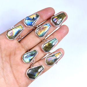 Bismillah Gems Women's Christian Gothic Boho Labradorite <b>Statement</b> Handmade 925 Silver Plated Iridescent <b>Ring</b> Fashion - Product Image 1