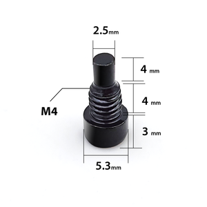 ONIPAX 40 pièces/sac 35g Vis noires M4 X 8mm pour vélo VTT Fixation sécurisée de la pédale - Product Image 3