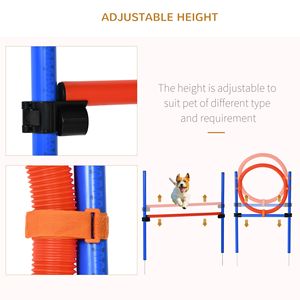 Set per Addestramento Agility per Cani con Ostacoli in PVC, Pali per Intreccio e Borsa per il Trasporto per Esercizio all'Aperto - Product Image 5