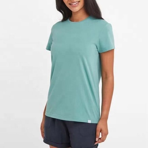 T-shirt décontracté à col en V et manches courtes, coupe ajustée, écologique, pour femme, grandes tailles, collection Printemps/Été – Vente en gros, qualité supérieure - Product Image 2