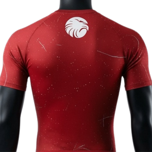 <b>Red</b> White Men Compression T <b>Shirt</b> and Shorts Set Quick Dry Stretch Fitness Training Gym Running Workout Athletic Sportswear - Product Image 4