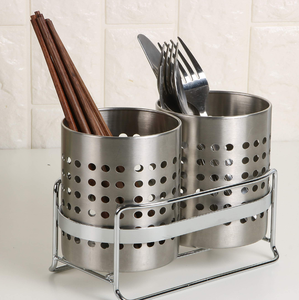 Porte-ustensiles en acier inoxydable, organisateur de rangement pour couverts de cuisine en acier inoxydable pour la maison - Product Image 6
