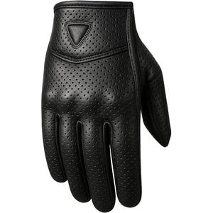 Gants de moto en cuir véritable, respirants, écologiques, compatibles avec les écrans tactiles, antidérapants, doublure en polaire douce, sportifs, quatre saisons - Product Image 4