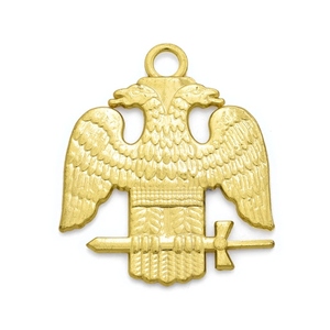 33rd Degree Scottish Rite <b>Silver</b> Collar Jewel Black White Eagle <b>Sword</b> Masonic Ceremonial Regalia Custom Option Available - Product Image 5