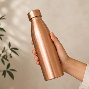 Botella de Agua Tradicional de Doble Pared de Cobre Ecológica para Agua Fresca y Bienestar Diario - Compre Directamente del Proveedor a Precio de Fábrica - Product Image 3