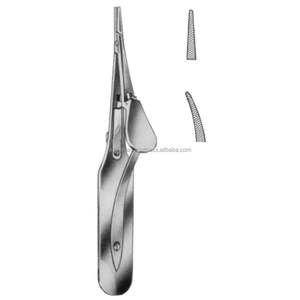 Portaagujas Manuales Rectos y Curvos A-1 VERITAS Arruga de 14 cm, Instrumentos Quirúrgicos de Sutura con Microagujas, Reutilizables, de Alta Calidad Médica - Product Image 1