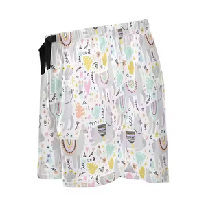 Women's Casual Printed Shorts Cartoon Alpaca <b>Pattern</b> Drawstring Elastic Waist <b>Knitted</b> Breathable Regular Fit Mid Waist Short - Product Image 5
