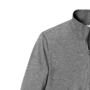 Jack and Jill Mens Grey Lightweight Quarter Zip Pullover Casual <b>Athletic</b> Half Zip Sweatshirt Comfort Activewear - Product Image 3