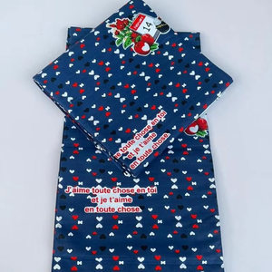 Tissu en coton sergé nigérian personnalisé en gros, imprimé wax africain, 100 % coton, pour vêtements d'événements de mode, sacs, fabricant OEM ODM - Product Image 1