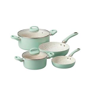 4-Piece <b>Cookware</b> <b>Set</b> Ceramic Non-Stick Coating Glass Lids Composite Material Dishwasher Safe Eco-Friendly - Product Image 1