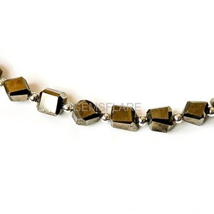 Piedras Preciosas de Pirita Dorada Facetadas, Cuentas Sueltas de Pirita en Forma de Pepitas, Cuentas de Cristal de 5x7-6x8MM para Fabricación de Joyería al por Mayor - Product Image 4